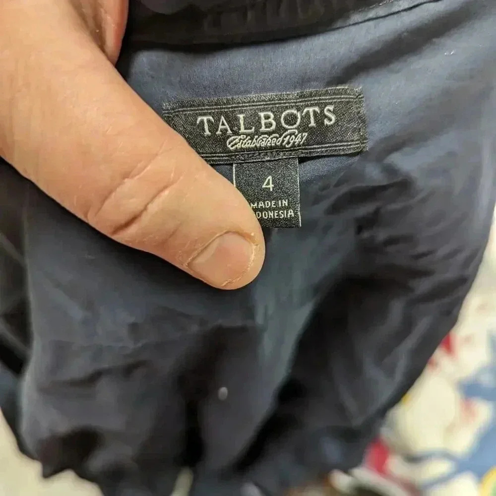 Talbots Ruffled Button Front Shirt - 4 - Picture 4 of 10